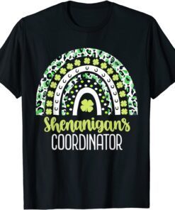 Shenanigans Squad St Patrick's Day Shamrock Rainbow Tee Shirt