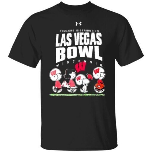 Snoopy Team Wisconsin Badgers Champions 2021 2022 Las Vegas Bowl New Tee Shirt