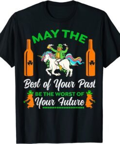 St Patrick's Day Leprechaun Riding On A Unicorn Tee Shirt