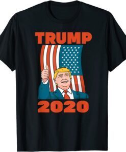 TRUMP 2020 American Flag Vote Election Vintage Tee Shirt