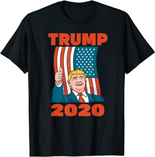 TRUMP 2020 American Flag Vote Election Vintage Tee Shirt