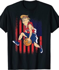 Trump Playing Basketball President Sports Lover Tee Shirt