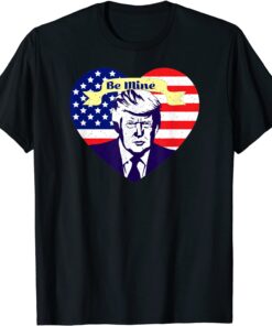 Trump Valentine Heart Usa Flag Tee Shirt