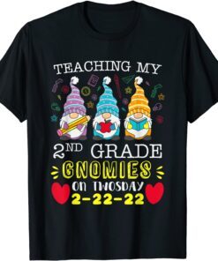 Twosday 2-22-2022 Tuesday February 2nd Grade Gnomie Teachers Tee Shirt