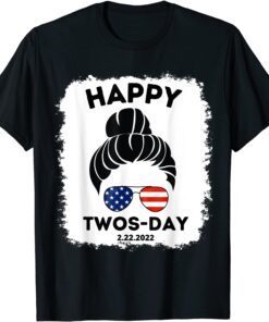 Twosday Tuesday February 22nd 2022 Funny 2-22-22 Usa Flag Tee Shirt