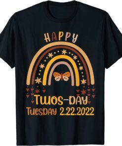 Twosday Tuesday February 22nd 2022 Rainbow Cute Tee Shirt