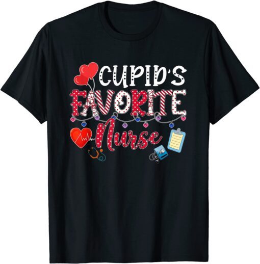 Valentine's Day Cute Cupid's Favorite Nurse 2022 Nurse Life Tee Shirt