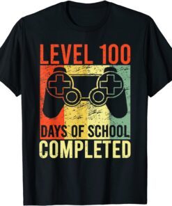 Video Gamer 100th Day Teacher 100 Days of School Completed Tee Shirt