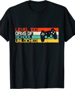 Video Gamer 100th Day Teacher 100 Days of School Unlocked T-Shirt