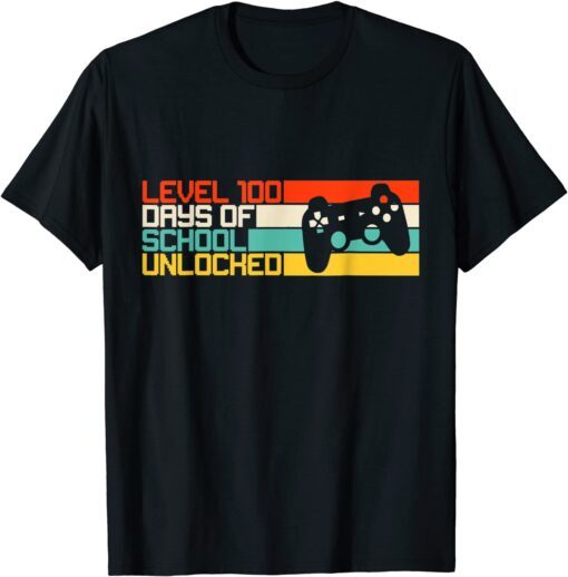 Video Gamer 100th Day Teacher 100 Days of School Unlocked T-Shirt