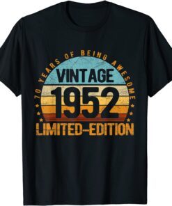 Vintage 1952 Limited Edition 70 Year Old 70th Birthday T-Shirt