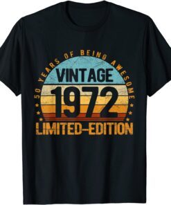 Vintage 1972 Limited Edition 50 Year Old 50th Birthday Tee T-Shirt