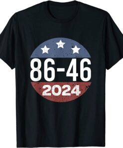 Vintage 86 46 Anti Biden 2024 Impeach Biden 8646 Button Tee Shirt