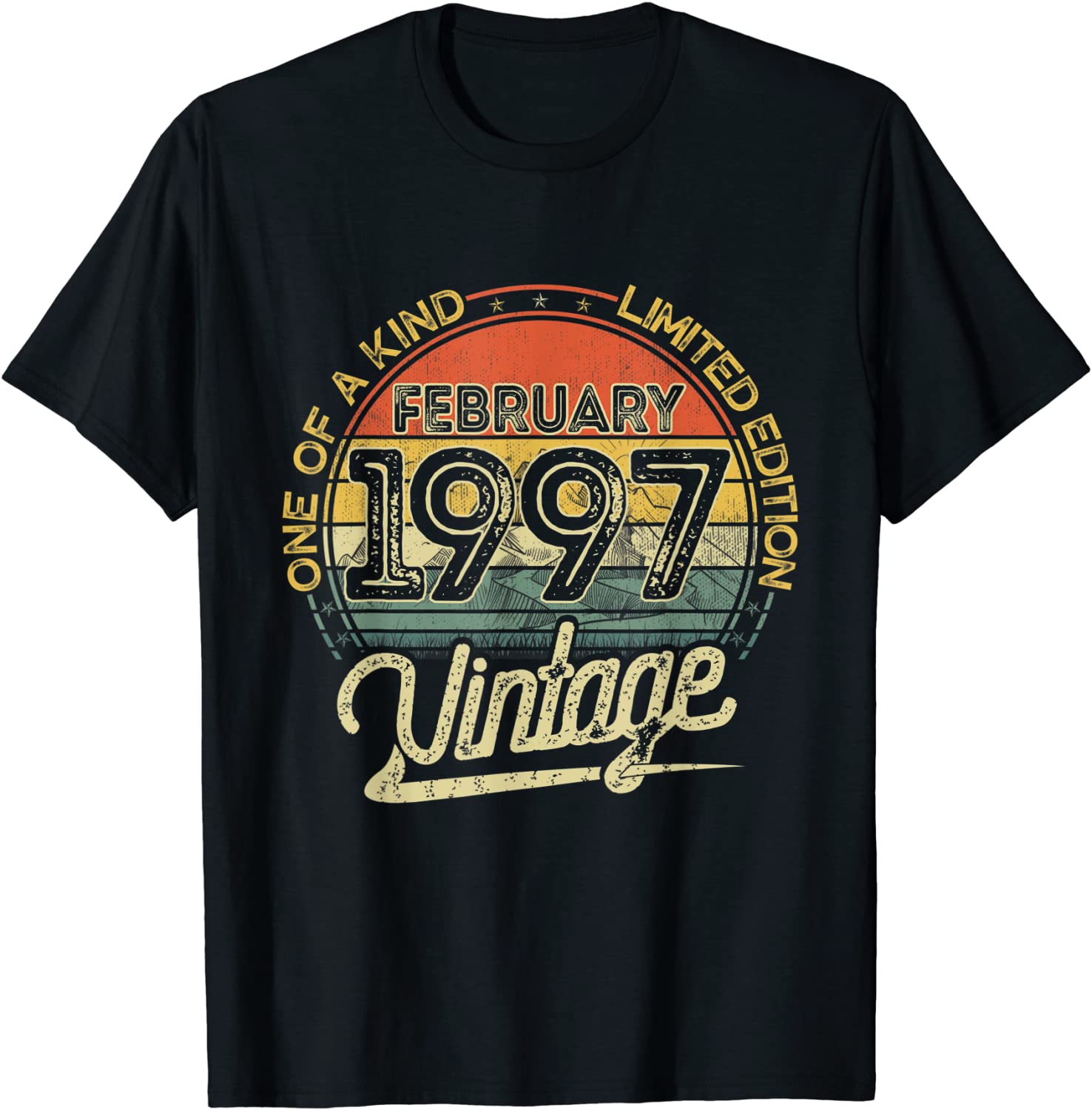 Vintage Retro February 1997 25th Birthday 25 Years Old Tee Shirt ...
