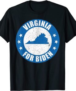 Virginia For Joe Biden Map 2020 Election USA Democrat T-Shirt