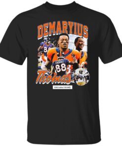 Von Miller wearing Demaryius Thomas Dreamathon Tee shirt