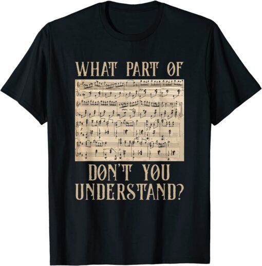 What Part Of The Music Notes You Don't Understand Musician Tee Shirt