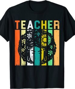 Afro Retro Black History Month - Black Woman Teacher T-Shirt