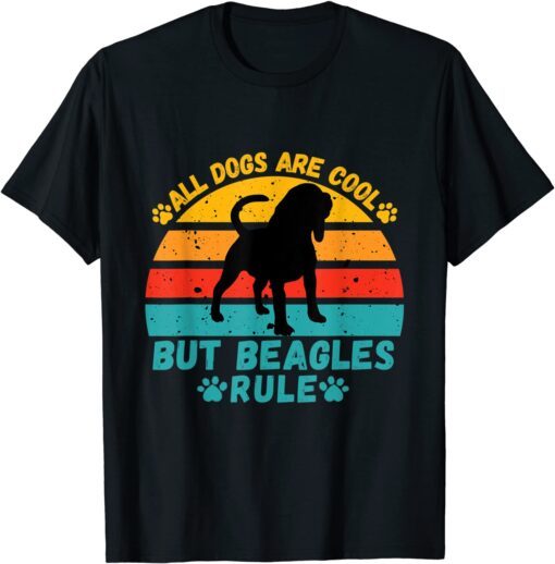 All Dogs Are Cool But Beagles Rule Beagle On Sunset T-Shirt