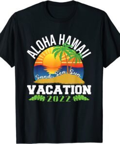 Aloha Hawaii Hawaiian Vacation 2022 Matching Family Group Tee Shirt