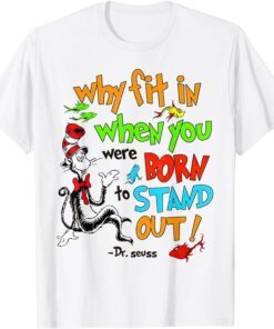 Autism Autist Why Fit In When You Were Born to Stand Out Tee Shirt