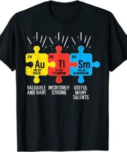 Autism Elements Periodic Table Awareness ASD Tee Shirt