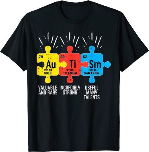 Autism Elements Periodic Table Awareness ASD Tee Shirt