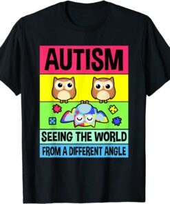 Autism Support Shirt Puzzle Piece Austim Awareness Owl Tee Shirt