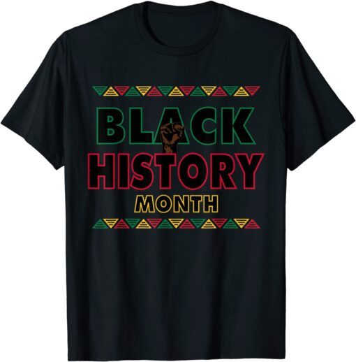 Black History Month Black Fist for Teachers Students T-Shirt