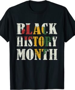 Black History Month With African Map Flag For Afro Freedom T-Shirt