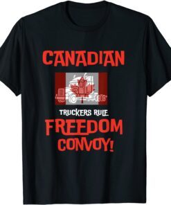 Canadian Trucker Freedom Convoy Flag Vintage Tee Shirt