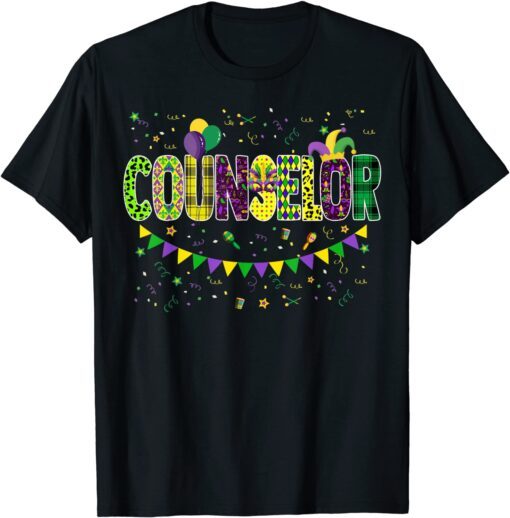 Counselor Teacher Mardi Gras Family Matching Outfit Tee Shirt