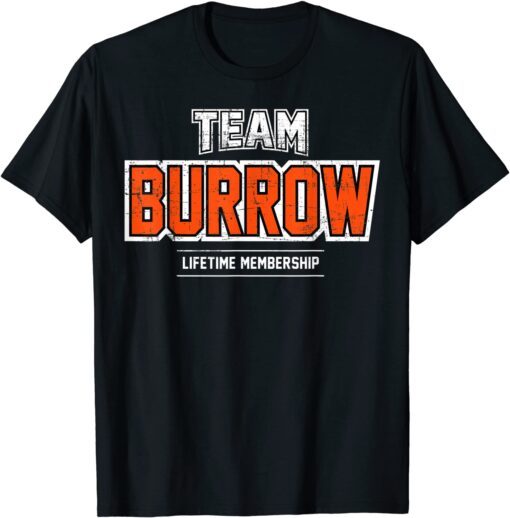 Distressed Team Burrow Proud Family Last Name Surname Unisex Shirt