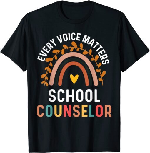 Every Voice Matters School Counselor Counseling Tee Shirt