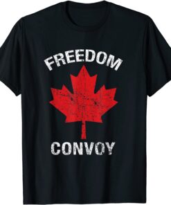 FREEDOM CONVOY 2022 CANADIAN TRUCKER RETRO VINTAGE Tee Shirt