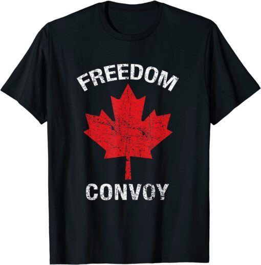 FREEDOM CONVOY 2022 CANADIAN TRUCKER RETRO VINTAGE Tee Shirt