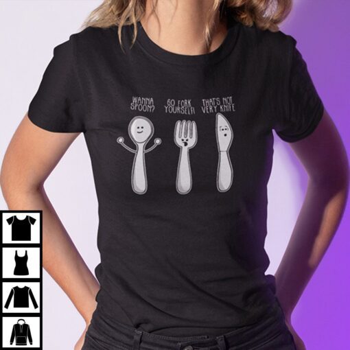 Fork Spoon Knife What Color Is My Tee Shirt