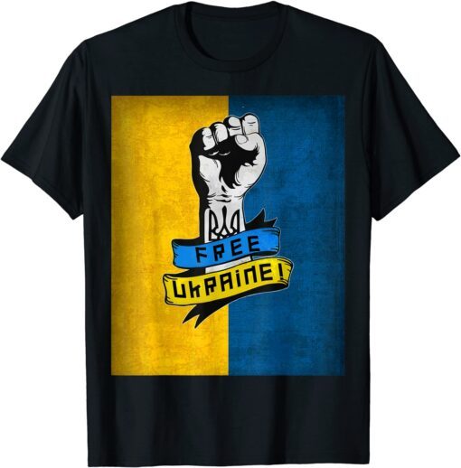Free Ukraine I Stand With Ukraine Pray For Ukraine Tee Shirt