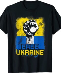 Free Ukraine I Stand With Ukraine Support Ukrainian Flag Save Ukraine Shirt