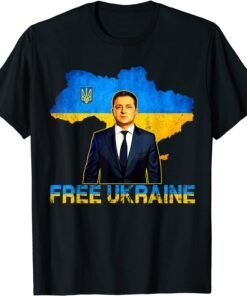 Free Ukraine I Stand With Ukraine Volodymyr Zelensky Support Peace Ukraine T-Shirt