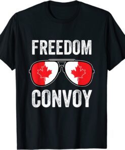 Freedom Convoy 2022 - Canada Flag Sunglasses Tee Shirt