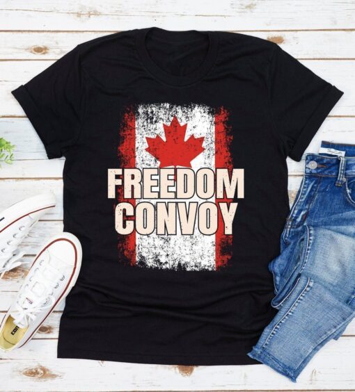 Freedom Convoy 2022 , Canadian Flag Tee Shirt