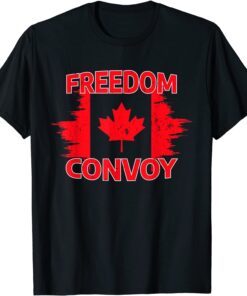 Freedom Convoy 2022 Canadian Trucker Tees Maple Laef Vintage Tee Shirt