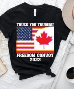 Freedom convoy 2022 American Canadian Flag Tee Shirt