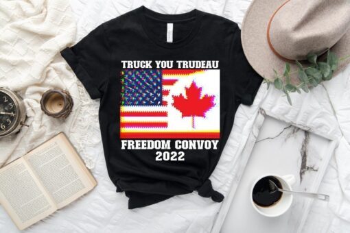 Freedom convoy 2022 American Canadian Flag Tee Shirt