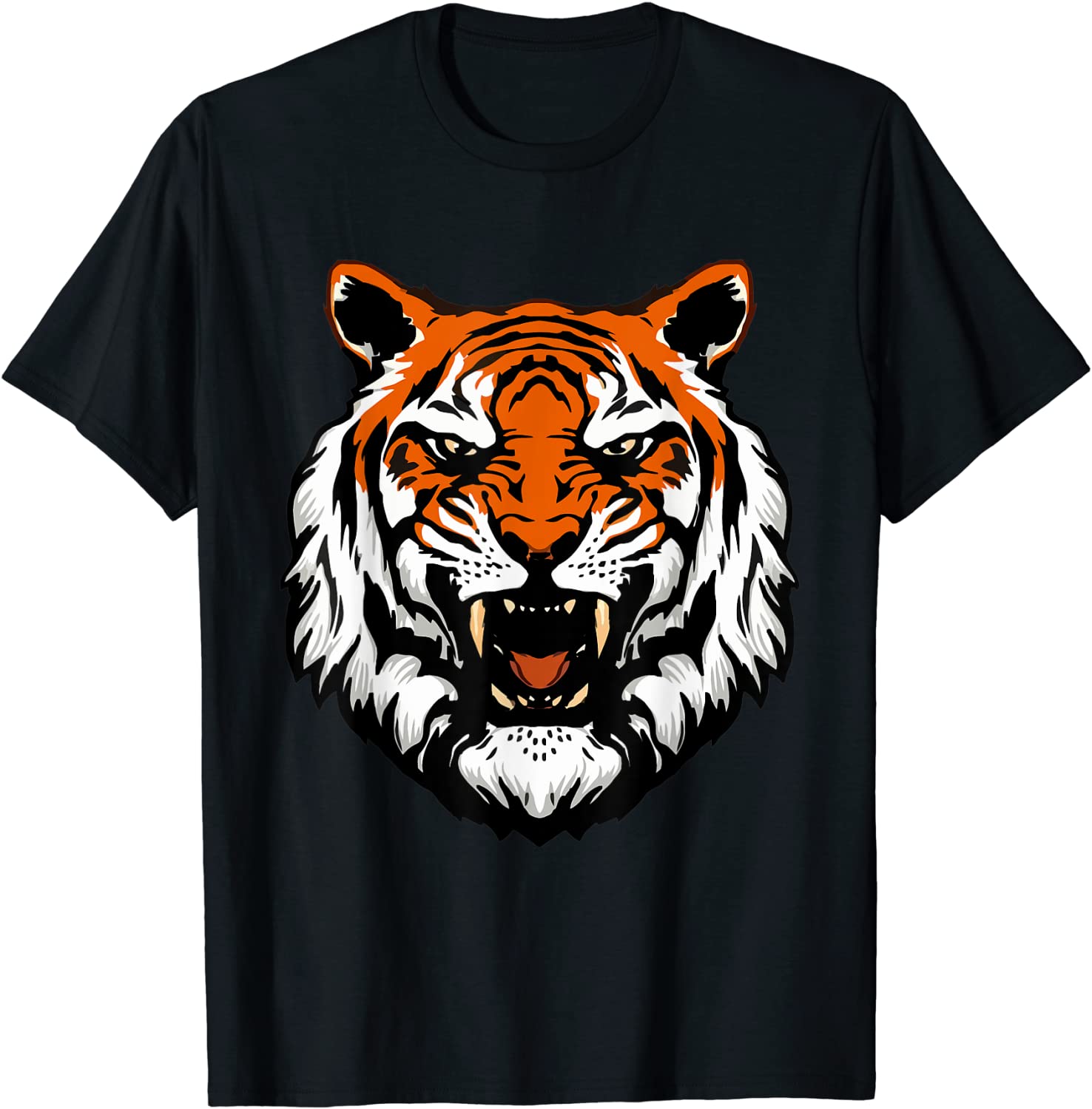 Growling Mouth Open Bengal Tiger Tee Shirt - ShirtElephant Office