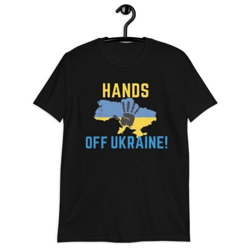 Hands Off Ukraine Pray For Ukraine Ukrainian Flag Tee shirt