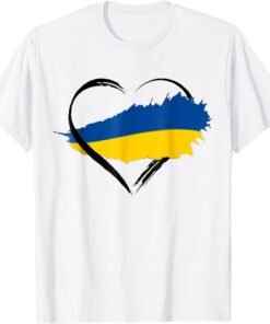 Heart Ukraine I Stand With Ukraine Ukrainian Flag Peace Ukraine Shirt