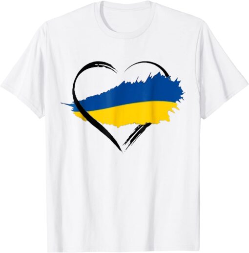 Heart Ukraine I Stand With Ukraine Ukrainian Flag Peace Ukraine Shirt