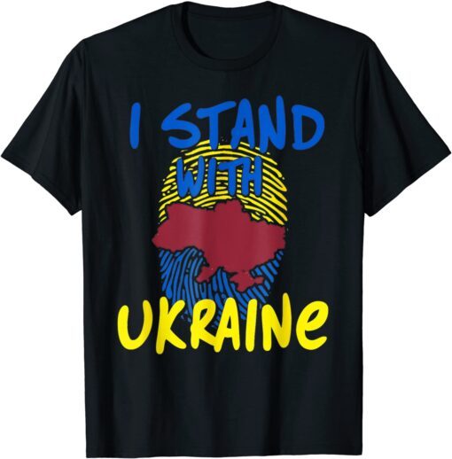 I Stand With Ukraine Flag American Ukraine Strong Shirt